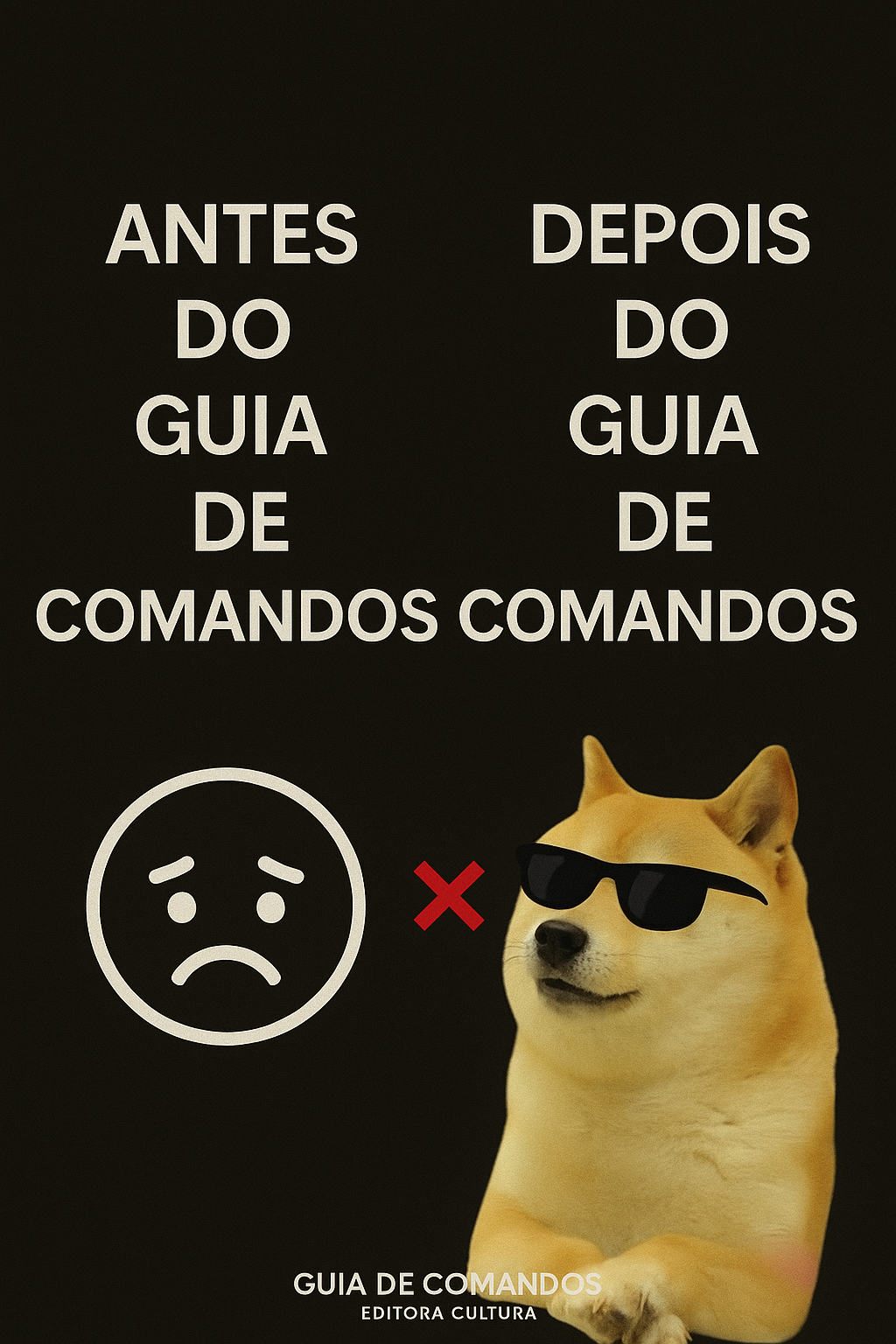 Antes e Depois do Guia de Comandos